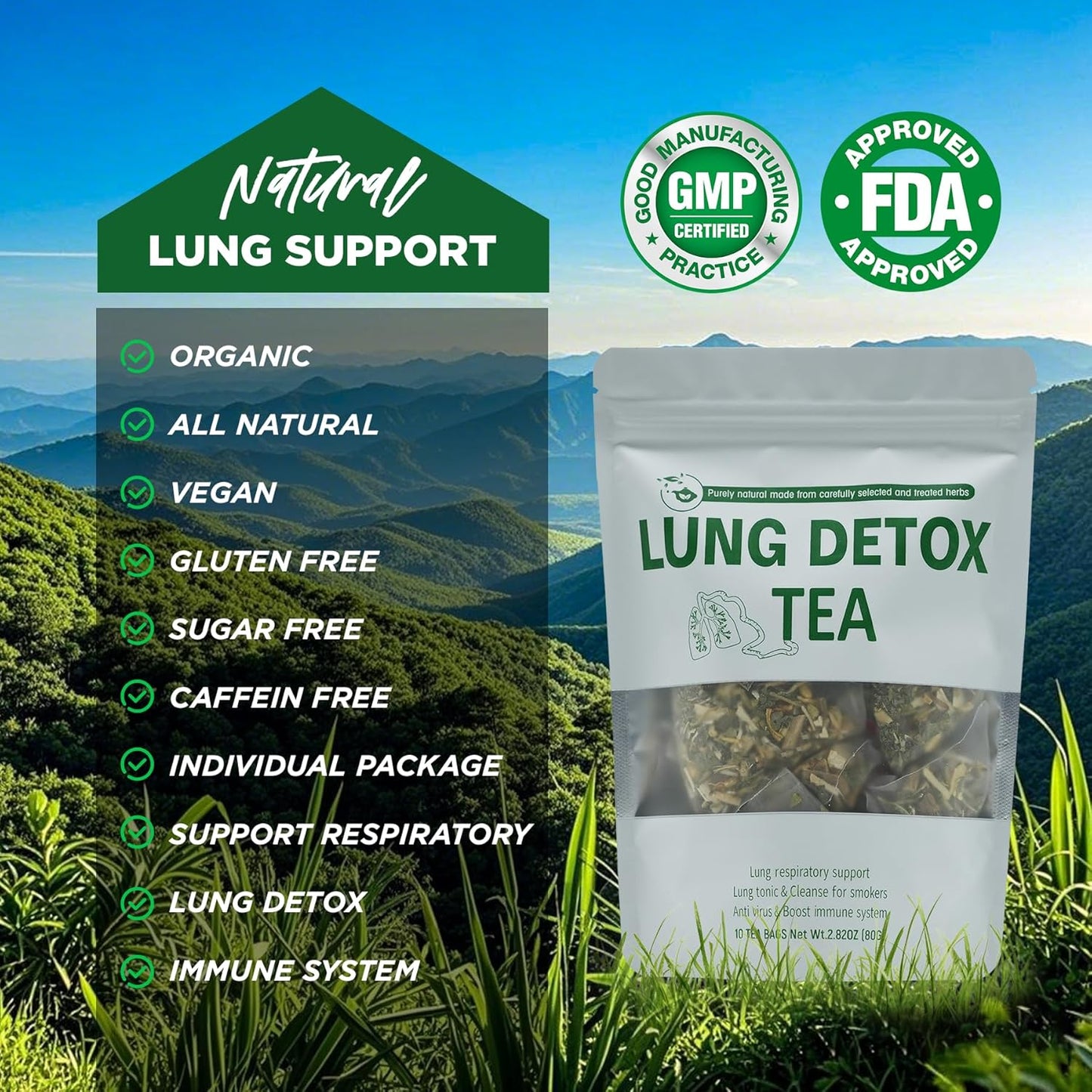 Lung Detox Tea – ফুসফুস পরিষ্কার ও শ্বাসযন্ত্র সুস্থ রাখার প্রাকৃতিক চা