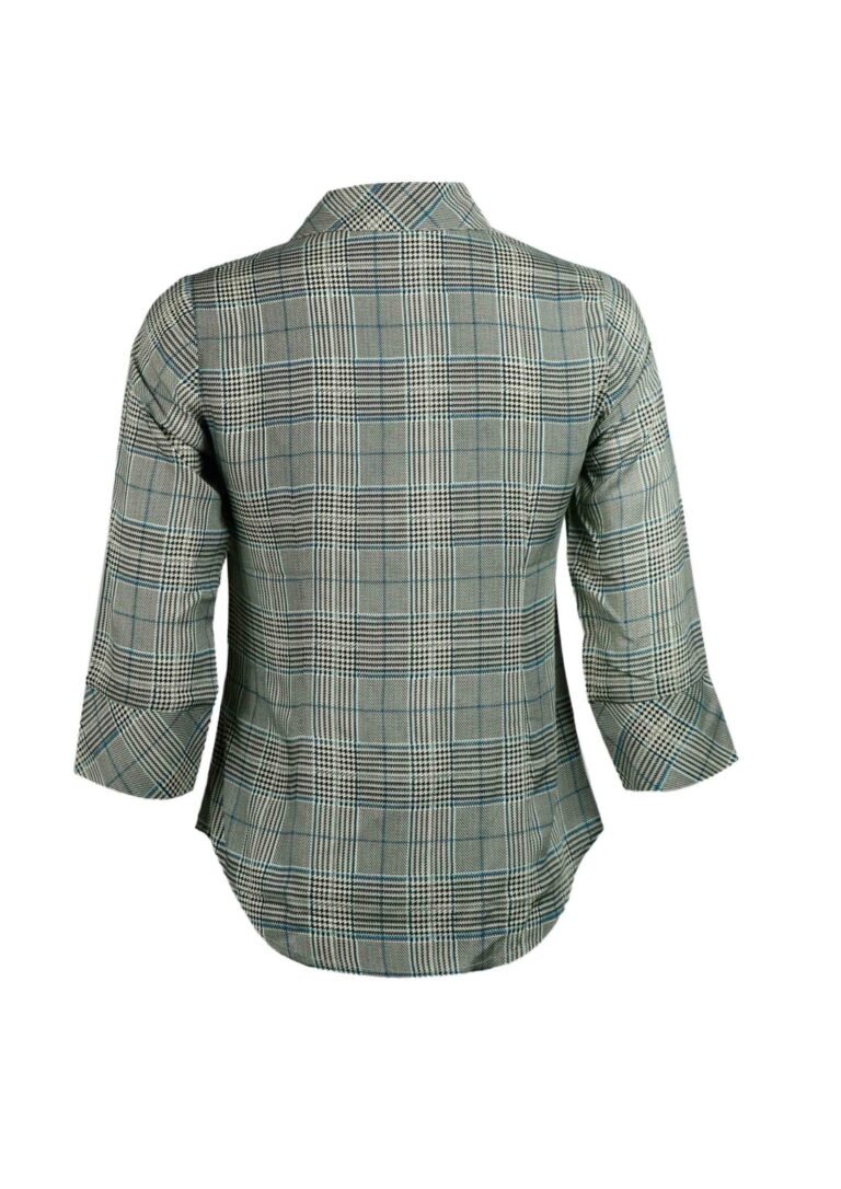 Ladies Shirt Ash Green Check